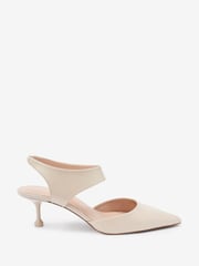 Bone Cream Forever Comfort® Leather High Cut Point Toe Heels - Image 3 of 6
