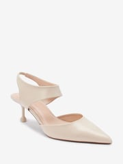 Bone Cream Forever Comfort® Leather High Cut Point Toe Heels - Image 4 of 6