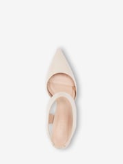 Bone Cream Forever Comfort® Leather High Cut Point Toe Heels - Image 5 of 6