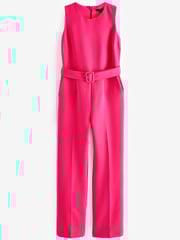 Pink Belted Wide Leg Jumpsuit - Image 5 of 5