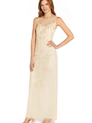 Adrianna Papell Papell Studio Beaded Illusion Gown - Image 3 of 5