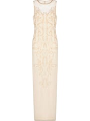 Adrianna Papell Papell Studio Beaded Illusion Gown - Image 5 of 5
