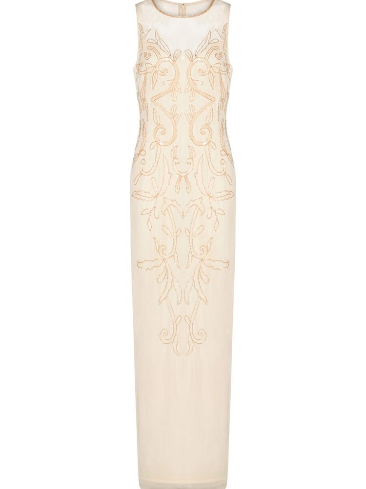 Adrianna Papell Papell Studio Beaded Illusion Gown - Image 5 of 5