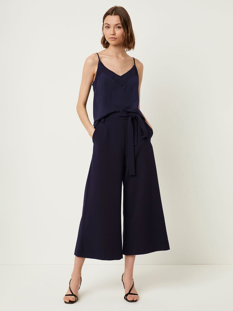 French Connection Blue Whisper Ruther Belted Culottes - Image 1 of 4