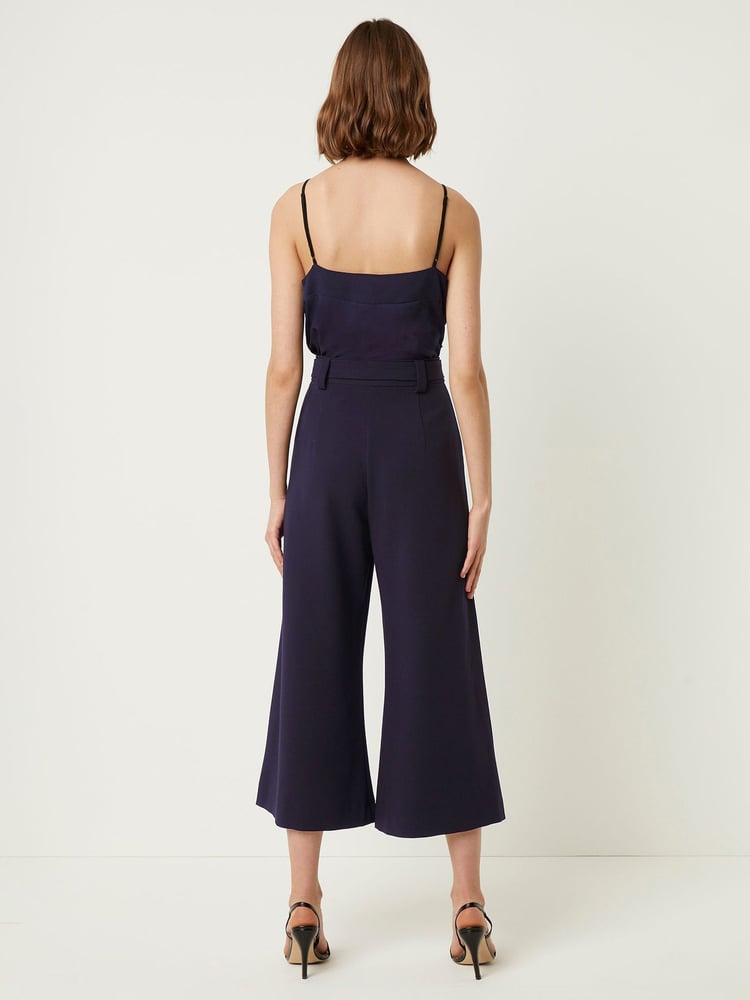 French Connection Blue Whisper Ruther Belted Culottes - Image 2 of 4