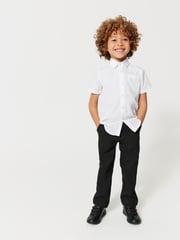 Clarks White Short Sleeve Clarks Boys School Shirts 2 Pack - Image 2 of 5