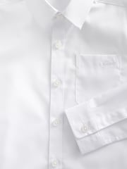 Clarks White Long Sleeve Clarks Boys School Shirts 2 Pack - Image 5 of 10