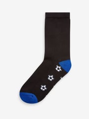 Black Football Cotton Rich Cushioned Socks 7 Pack - Image 4 of 8