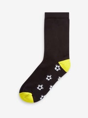 Black Football Cotton Rich Cushioned Socks 7 Pack - Image 5 of 8