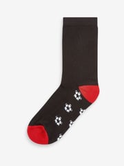 Black Football Cotton Rich Cushioned Socks 7 Pack - Image 7 of 8