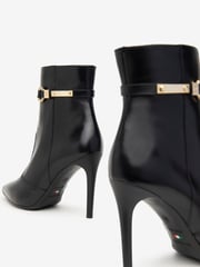 NeroGiardini Black Leather Pointed Heeled Ankle Boots - Image 6 of 6