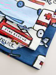 Red/Blue Emergency Vehicles 100% Cotton Vests 3 Pack (1.5-10yrs) - Image 7 of 7