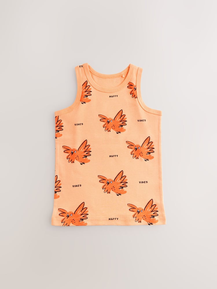 Bright Animal Print 100% Cotton Vests 5 Pack (1.5-8yrs) - Image 2 of 9