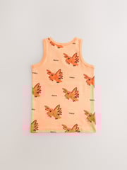 Bright Animal Print 100% Cotton Vests 5 Pack (1.5-8yrs) - Image 3 of 9