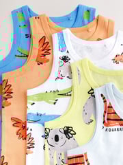 Bright Animal Print 100% Cotton Vests 5 Pack (1.5-8yrs) - Image 8 of 9
