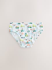 Bright Vehicles 100% Cotton Printed Briefs 5 Pack (1.5-10yrs) - Image 2 of 9
