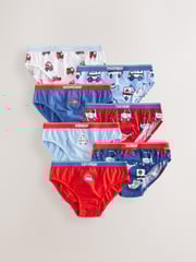 Red/Blue Emergency Vehicles Cotton Briefs 7 Pack (1.5-10yrs) - Image 1 of 11