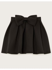 Monsoon Black Scuba Bow Pleated Skirt - Image 1 of 4