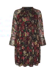 Yours Curve Red Tie Neck Chiffon Dress - Image 5 of 5