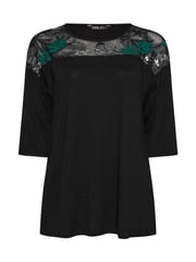 Yours Curve Black Embellished Top - Image 5 of 5