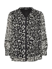 Yours Curve Black Studded Tape Chiffon Blouse - Image 5 of 5