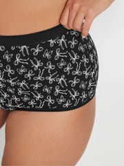 Yours Curve Black Full Briefs 5 Pack With Stretch - Image 3 of 9