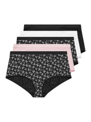Yours Curve Black Full Briefs 5 Pack With Stretch - Image 5 of 9