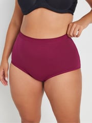 Yours Curve Purple Full Briefs 5 Pack With Stretch - Image 2 of 9