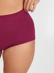 Yours Curve Purple Full Briefs 5 Pack With Stretch - Image 3 of 9