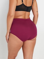 Yours Curve Purple Full Briefs 5 Pack With Stretch - Image 4 of 9