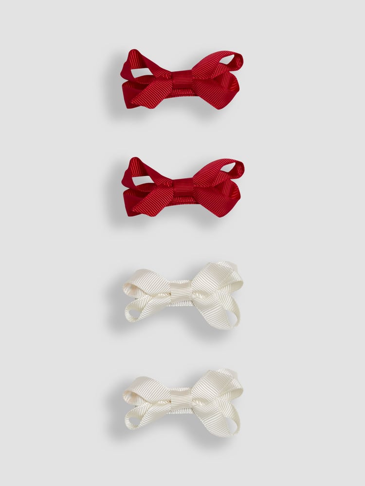 JoJo Maman Bébé Multi Velvet Bows 4 Pack - Image 2 of 3