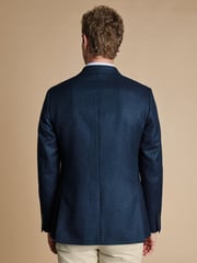 Charles Tyrwhitt Blue Twill Wool Texture Jackets - Image 2 of 5