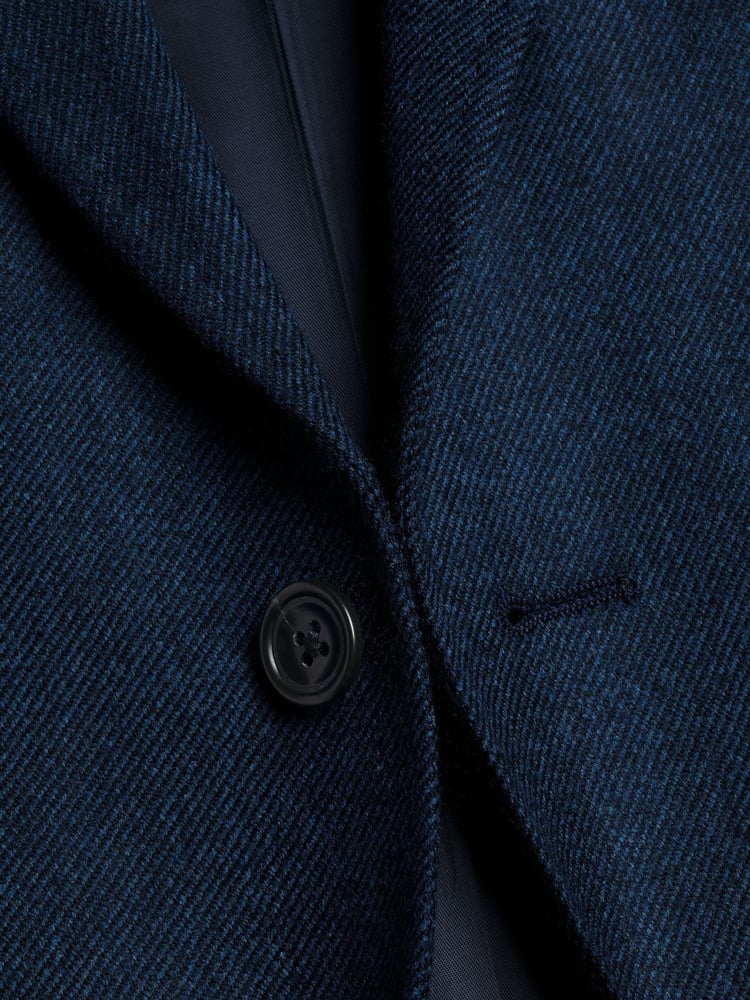 Charles Tyrwhitt Blue Twill Wool Texture Jackets - Image 5 of 5