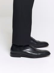 River Island Black Lace up Brogue Derby Shoes - Image 1 of 5