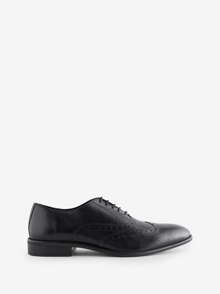 River Island Black Lace up Brogue Derby Shoes - Image 2 of 5