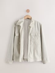 Ecru Cotton Linen Blend Shacket - Image 6 of 8