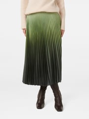 Forever New Green Evangeline Satin Pleated Maxi Skirt - Image 1 of 5