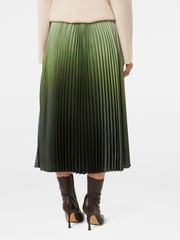 Forever New Green Evangeline Satin Pleated Maxi Skirt - Image 2 of 5