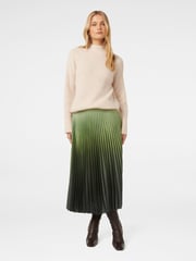 Forever New Green Evangeline Satin Pleated Maxi Skirt - Image 5 of 5