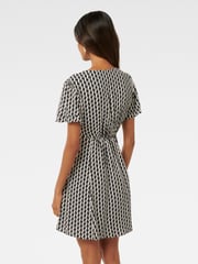 Forever New Black Pria Petite Button Through Mini Dress - Image 2 of 5