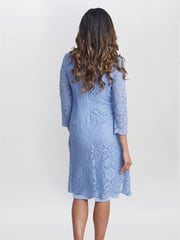 Gina Bacconi Blue Clarabelle Mock Lace Jacket And Crepe Dress - Image 2 of 5