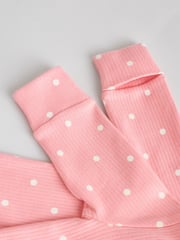 Pink 100% Cotton Collar Baby Sleepsuits 3 Pack (0-2yrs) - Image 10 of 12