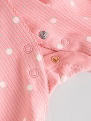 Pink 100% Cotton Collar Baby Sleepsuits 3 Pack (0-2yrs) - Image 12 of 12