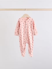 Brown/Cream 5 Pack Baby Bunny Sleepsuits (0mths-2yrs) - Image 4 of 15