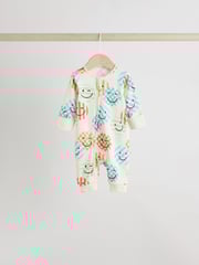 Orange 3 Pack Two Way Zip 100% Cotton Baby Sleepsuits (0mths-3yrs) - Image 2 of 12