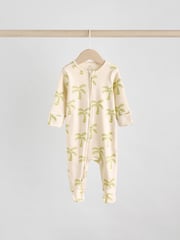 Multi Two Way Zip Baby Sleepsuits 3 Pack (0mths-2yrs) - Image 5 of 12