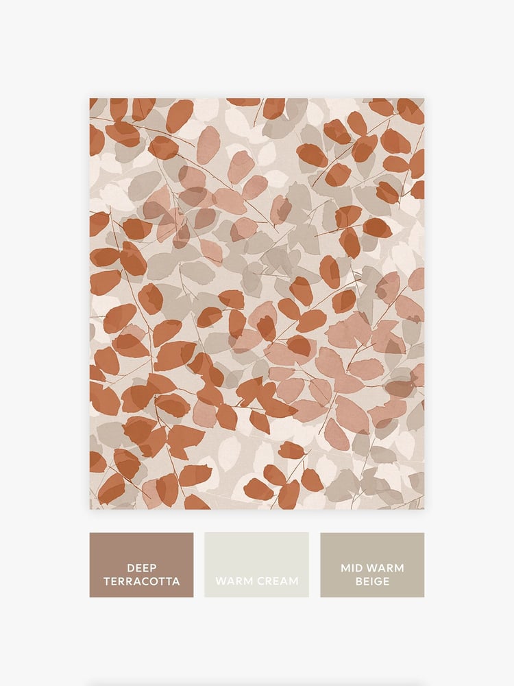 Burnt Orange Forest Floor 10M Wallpaper - Image 4 of 4