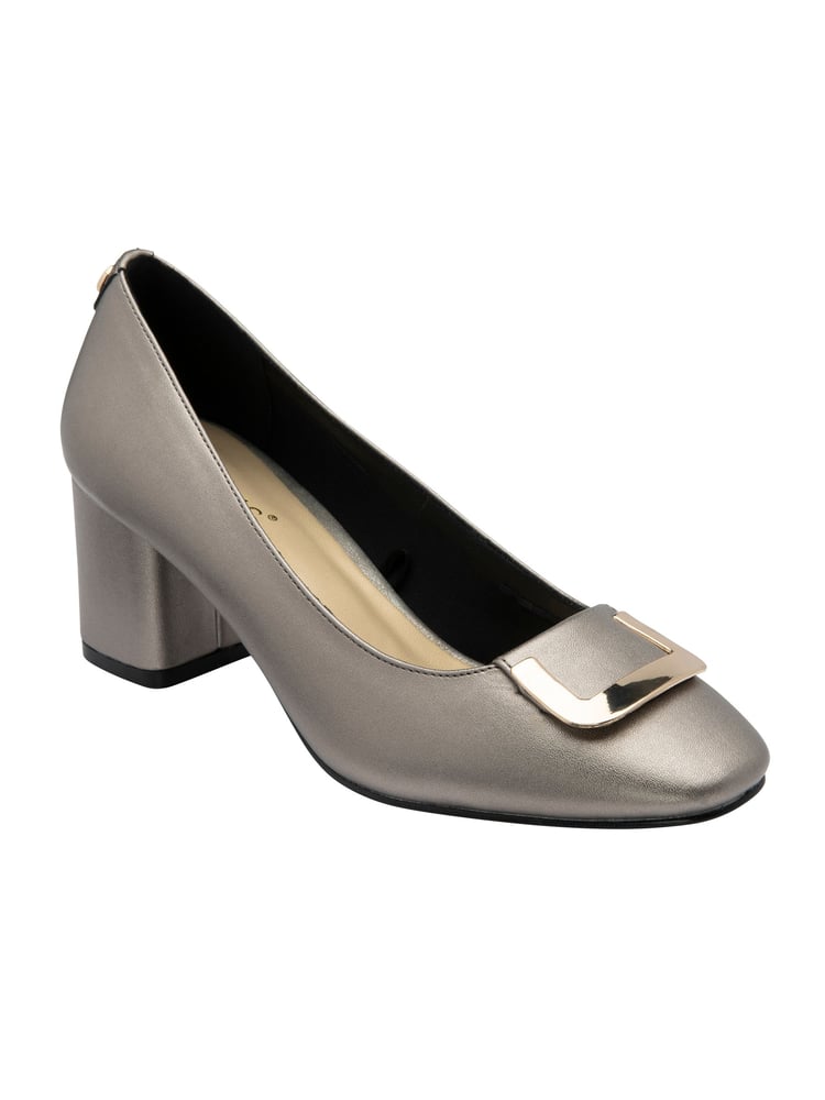 Lotus Grey Block Heel Court Shoes - Image 1 of 4 Lotus Grey Block Heel Court Shoes - Image 1 of 4