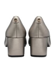 Lotus Grey Block Heel Court Shoes - Image 3 of 4