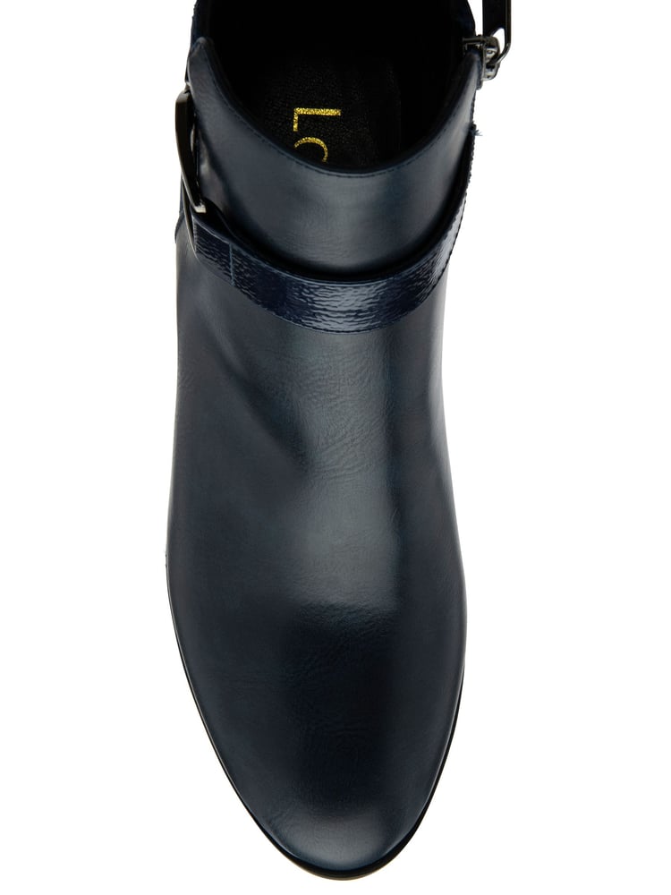 Lotus Blue Patent Lace-Up Ankle Boots - Image 4 of 4